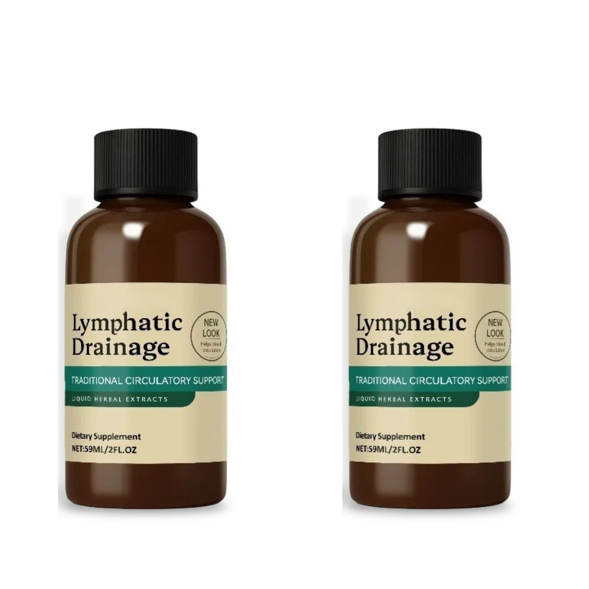 59Ml Lymphatic Drainage Drops with 4 Types of Herbal Extracts Help Detoxification to Promote Lymphatic & Immune Function Health